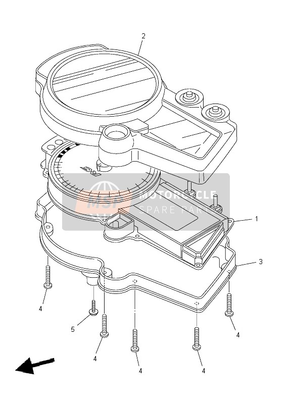 5SL835700100, Speedometer Assy, Yamaha, 2