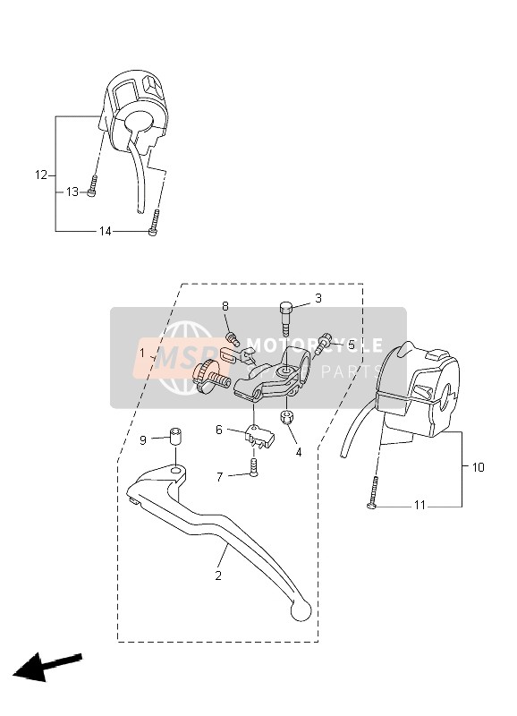 Yamaha YZF-R6 2004 Handle Switch & Lever for a 2004 Yamaha YZF-R6