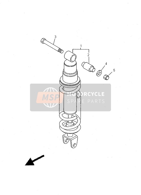 Yamaha FZS600 2000 Suspension arrière pour un 2000 Yamaha FZS600