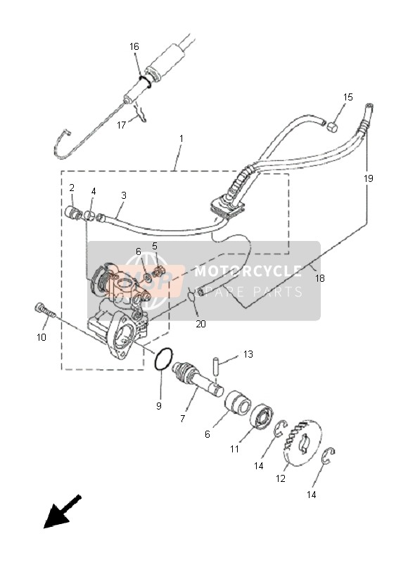 Yamaha DT125X 2005 Oil Pump for a 2005 Yamaha DT125X