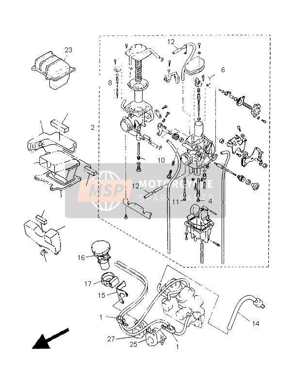 43F135860100, Joint, Carburetor 1, Yamaha, 1