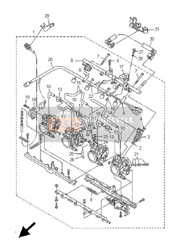 Yamaha FJR1300 2005 Consumo 2 para un 2005 Yamaha FJR1300