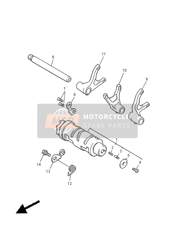 Yamaha XJR1300 2000 Shift Cam & Fourchette pour un 2000 Yamaha XJR1300