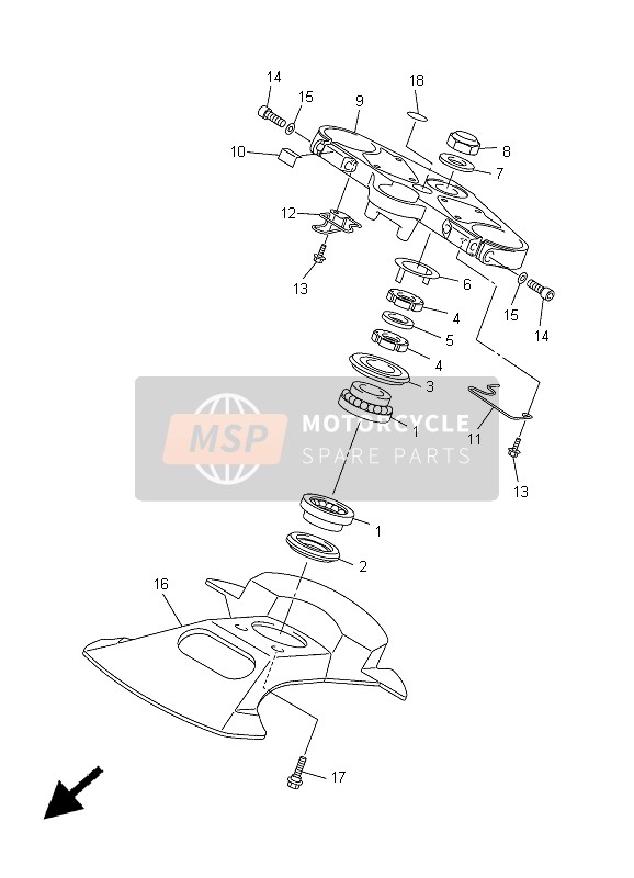 Yamaha FJR1300A 2005 Steering for a 2005 Yamaha FJR1300A