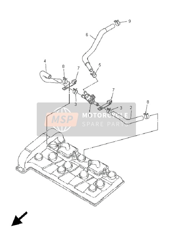 Yamaha FZ6-N 2005 Sistema de inducción de aire para un 2005 Yamaha FZ6-N