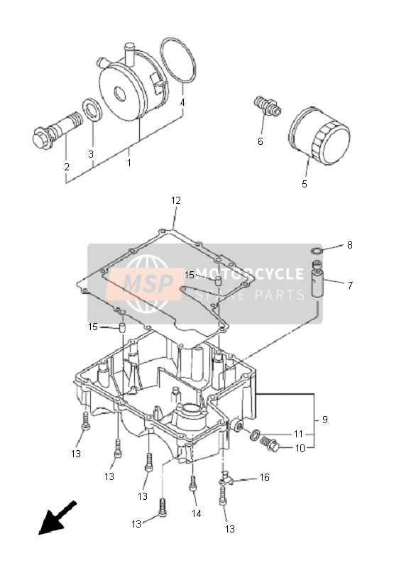 Yamaha FZ6-NS 2005 ÖLFILTER für ein 2005 Yamaha FZ6-NS