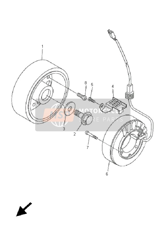 Yamaha FZ6-NS 2005 Generador para un 2005 Yamaha FZ6-NS