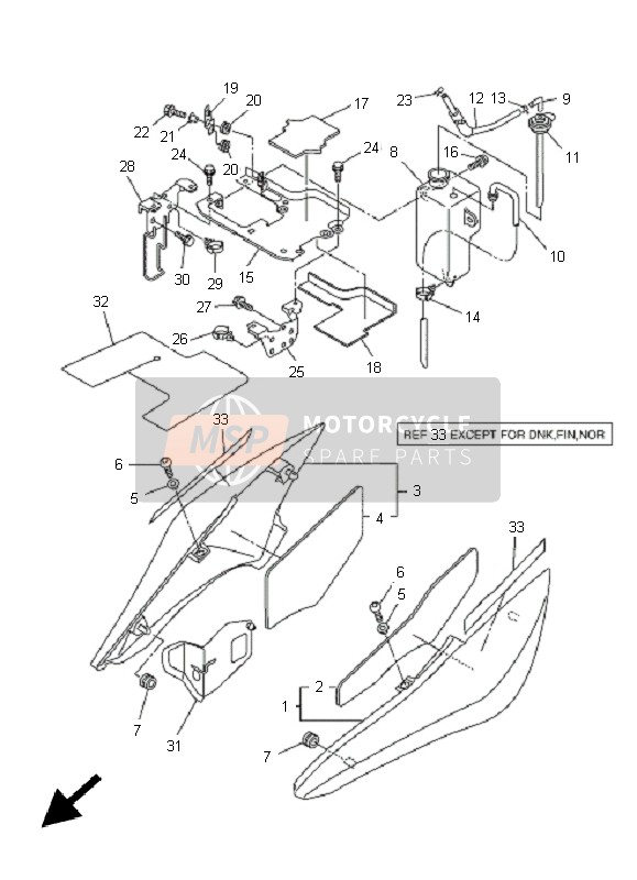 Yamaha FZ6-S 2005 Side Cover for a 2005 Yamaha FZ6-S