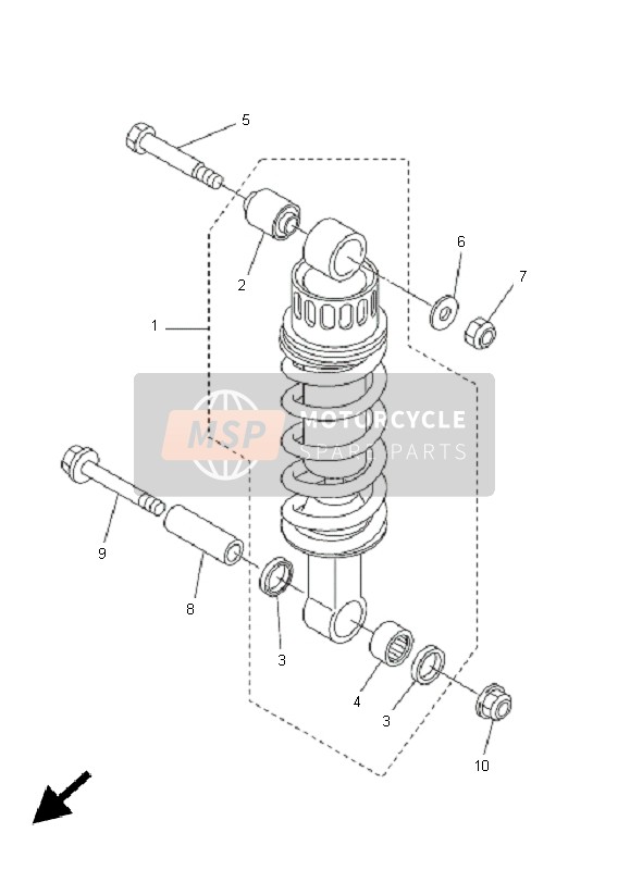 Yamaha FZ6-S 2005 Rear Suspension for a 2005 Yamaha FZ6-S