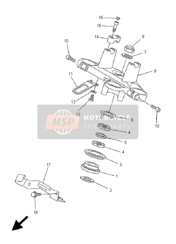 Yamaha FZ6-S 2005 Steering for a 2005 Yamaha FZ6-S