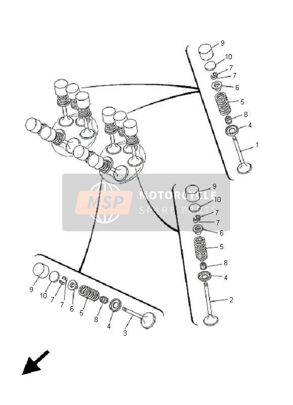 Yamaha TDM900 2005 Valve for a 2005 Yamaha TDM900