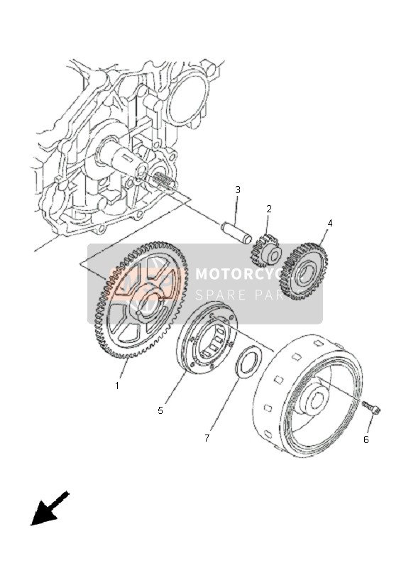 Yamaha TDM900 2005 Starter Clutch for a 2005 Yamaha TDM900