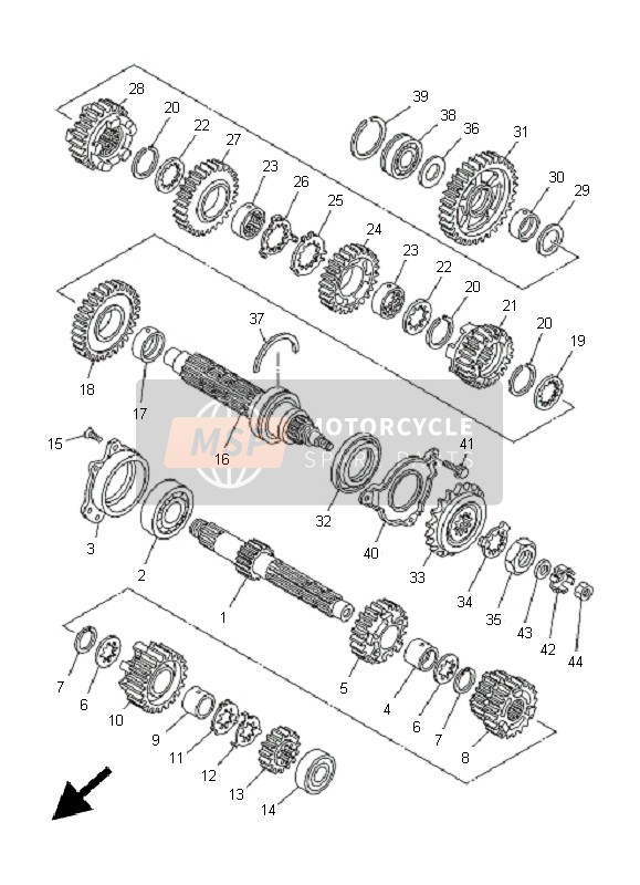 Yamaha TDM900 2005 Transmission for a 2005 Yamaha TDM900