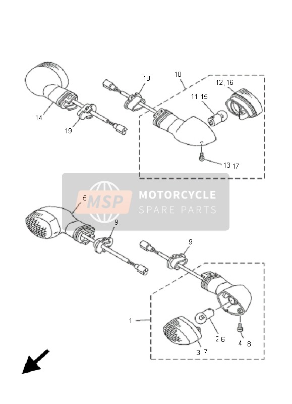 Yamaha TDM900 2005 Lumière clignotante pour un 2005 Yamaha TDM900