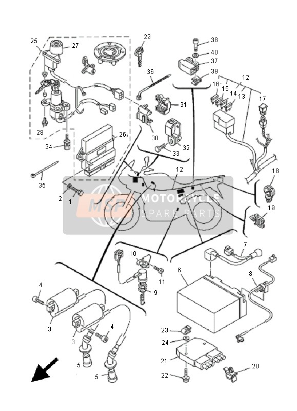 Yamaha TDM900 2005 Electrical 1 for a 2005 Yamaha TDM900