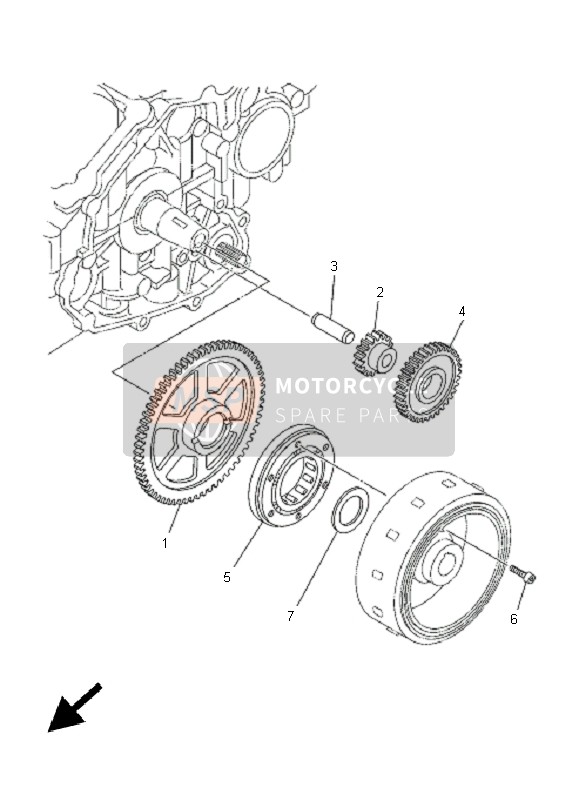 Yamaha TDM900A 2005 Starter Clutch for a 2005 Yamaha TDM900A