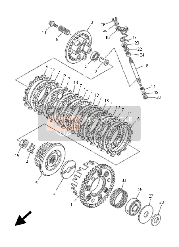 Yamaha TDM900A 2005 Clutch for a 2005 Yamaha TDM900A