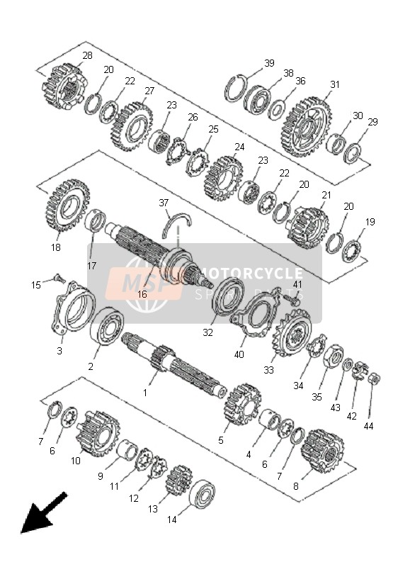 Yamaha TDM900A 2005 Transmission pour un 2005 Yamaha TDM900A