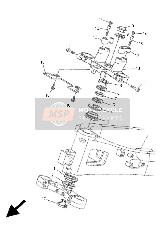 Yamaha TDM900A 2005 Steering for a 2005 Yamaha TDM900A