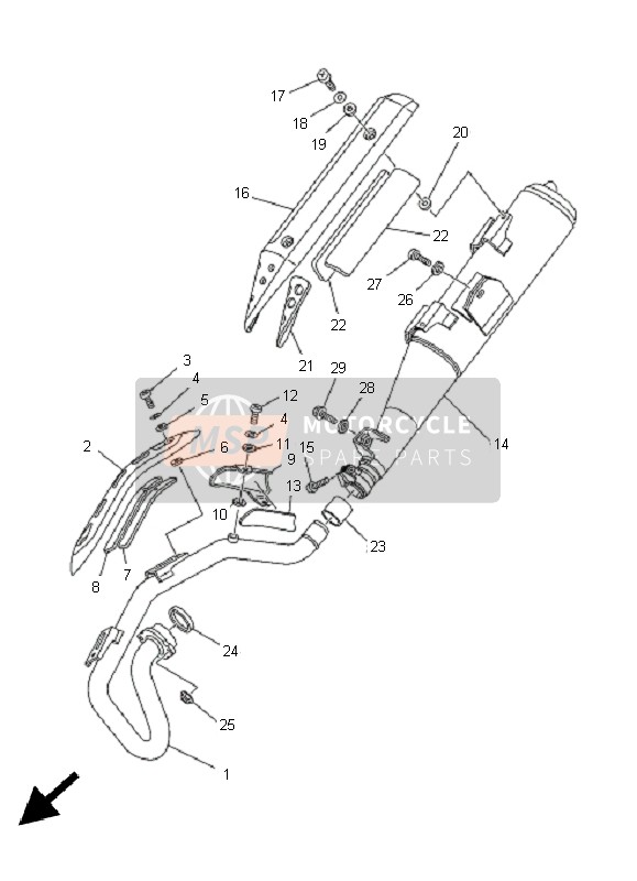 901050807400, Flensbout, Yamaha, 2