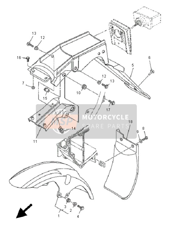 5XT216420200, Butoir De Bavette, Yamaha, 1