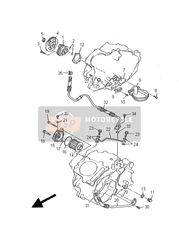 Yamaha XT600E 2000 Oil Pump for a 2000 Yamaha XT600E