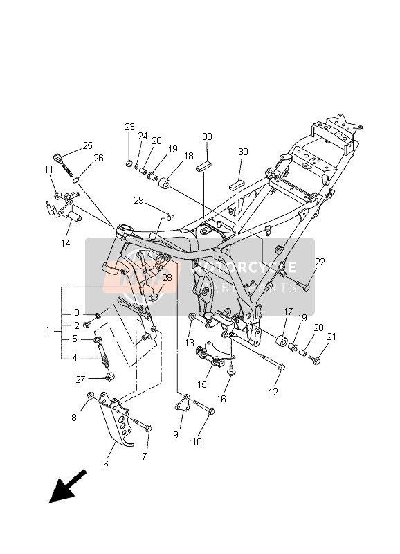 Yamaha XT660R 2005 Cadre pour un 2005 Yamaha XT660R