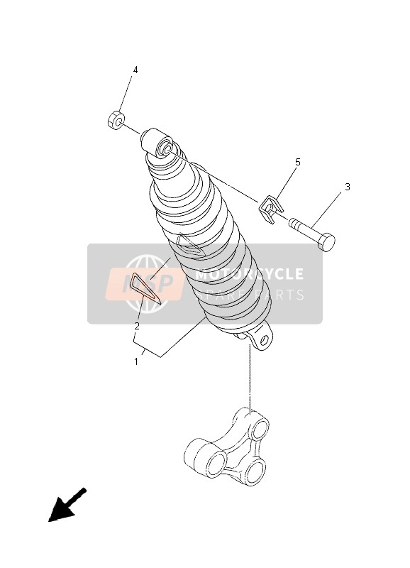 Yamaha XT660R 2005 Suspensión trasera para un 2005 Yamaha XT660R