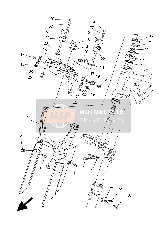 Yamaha XT660X 2005 Steering for a 2005 Yamaha XT660X