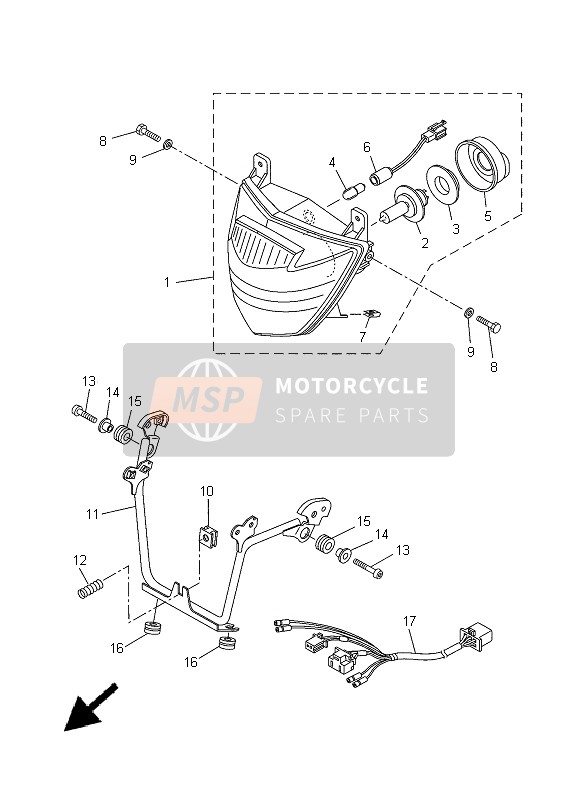 Yamaha XT660X 2005 SCHEINWERFER für ein 2005 Yamaha XT660X