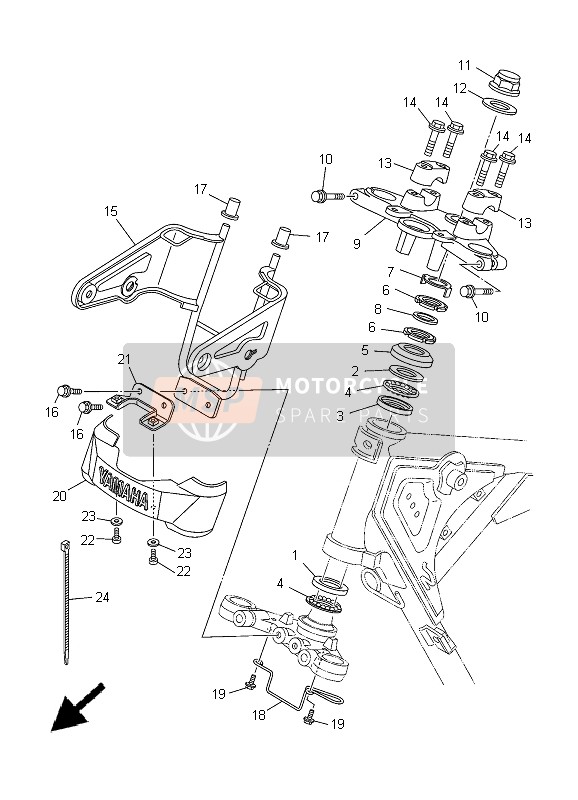 Yamaha YBR125ED 2005 Sturen voor een 2005 Yamaha YBR125ED