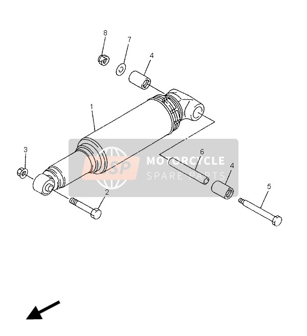 Yamaha XVZ1300 ROYALSTAR 1996 Rear Suspension for a 1996 Yamaha XVZ1300 ROYALSTAR