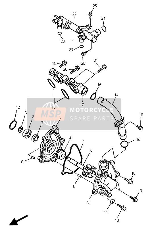 Yamaha YZF750R 1996 Bomba De Agua para un 1996 Yamaha YZF750R