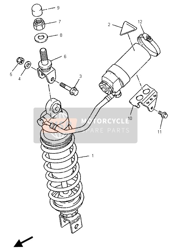 Yamaha YZF750R 1996 Rear Suspension for a 1996 Yamaha YZF750R