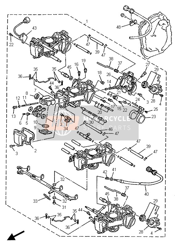 Yamaha YZF750SP 1996 Carburettor for a 1996 Yamaha YZF750SP