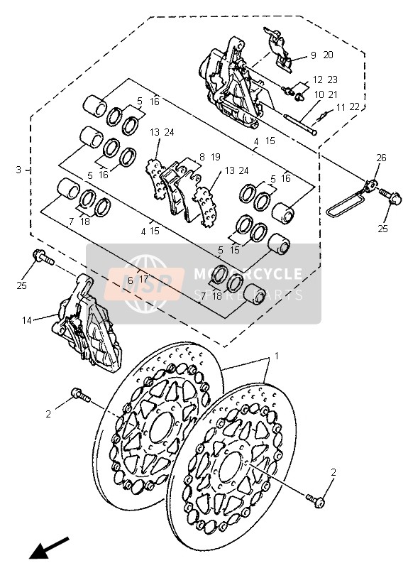 BREMSE VORNE & BREMSSATTEL