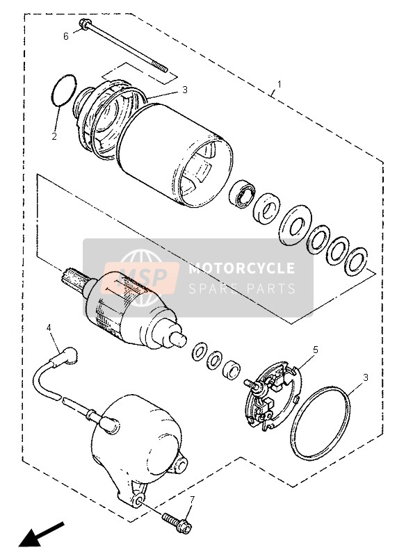 Yamaha YZF750SP 1996 Comenzando Motor 4 para un 1996 Yamaha YZF750SP