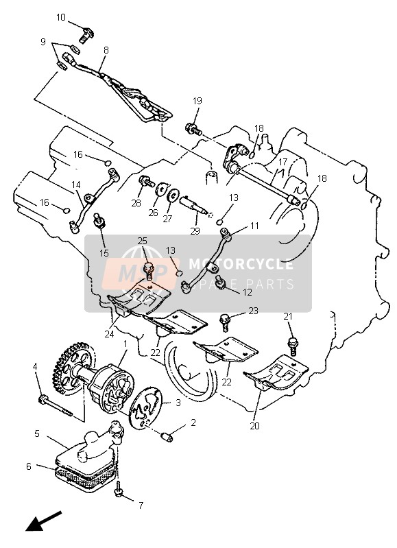 Yamaha YZF1000R THUNDERACE 1996 Pompa dell'olio per un 1996 Yamaha YZF1000R THUNDERACE