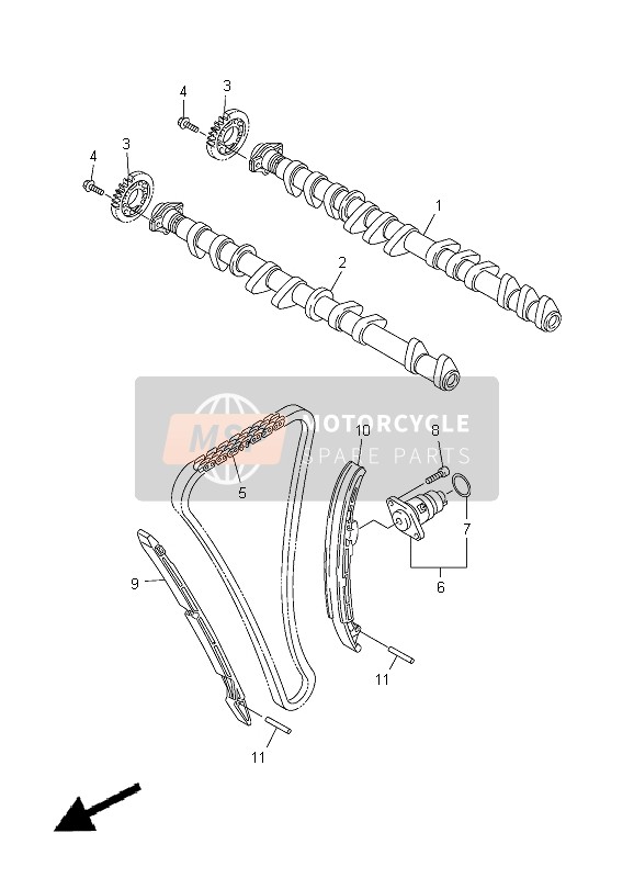 Yamaha YZF-R1 2005 Camshaft & Chain for a 2005 Yamaha YZF-R1