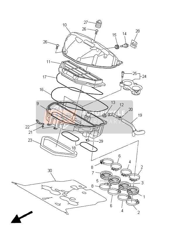 Yamaha YZF-R1 2005 Intake for a 2005 Yamaha YZF-R1