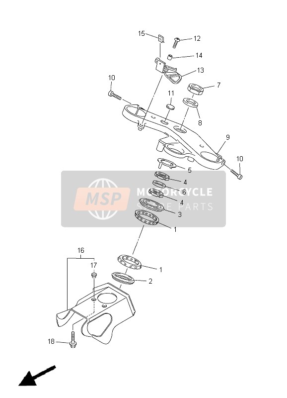 Yamaha YZF-R1 2005 Steering for a 2005 Yamaha YZF-R1