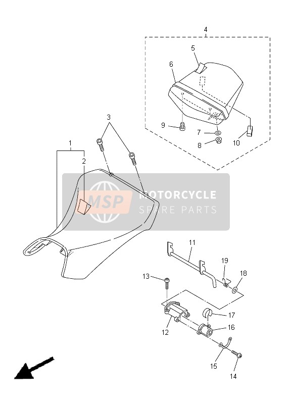 Yamaha YZF-R6 2005 Seat for a 2005 Yamaha YZF-R6