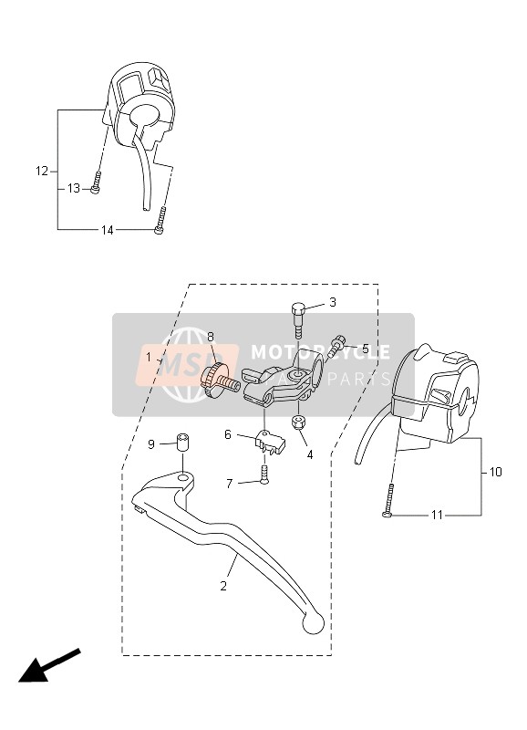 Yamaha YZF-R6 2005 Handle Switch & Lever for a 2005 Yamaha YZF-R6