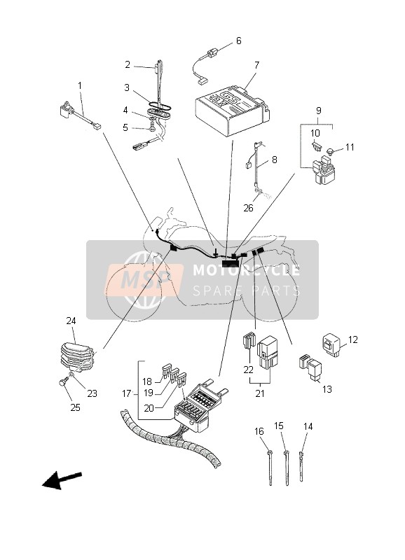 Yamaha BT1100 BULLDOG 2006 Electrical 2 for a 2006 Yamaha BT1100 BULLDOG