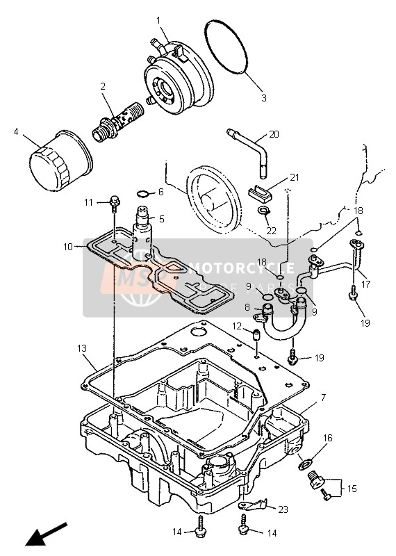 Yamaha YZF1000R THUNDERACE 1996 Pulitore Dell'Olio per un 1996 Yamaha YZF1000R THUNDERACE
