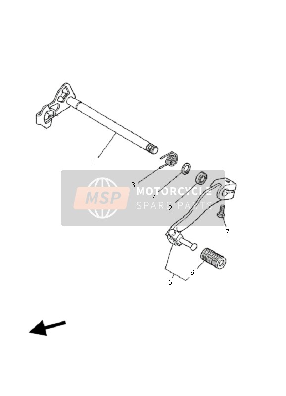 Yamaha DT125RE 2006 Shift Shaft for a 2006 Yamaha DT125RE