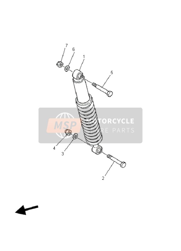 Yamaha DT125X 2006 AUFHÄNGUNG HINTEN für ein 2006 Yamaha DT125X