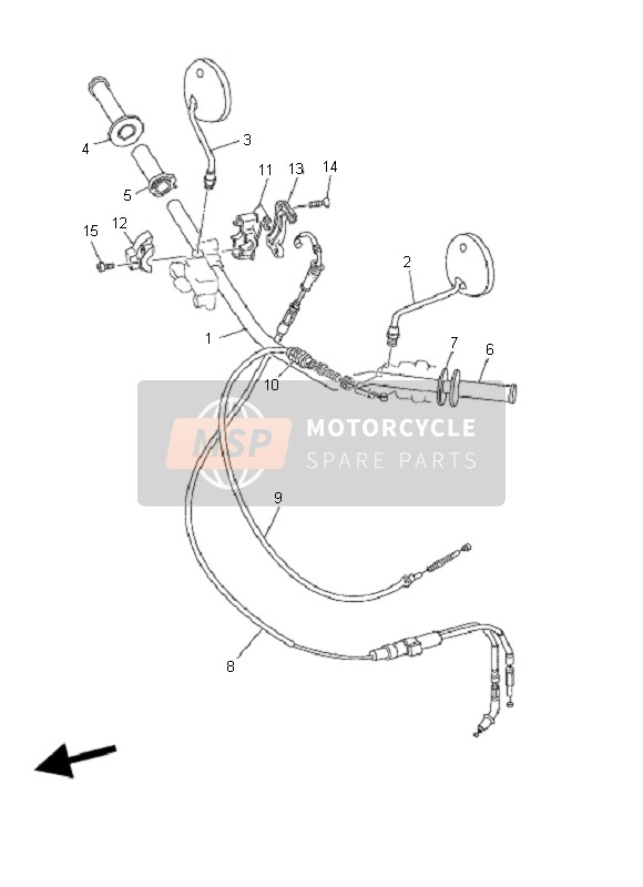 Yamaha DT125X 2006 Steering Handle & Cable for a 2006 Yamaha DT125X