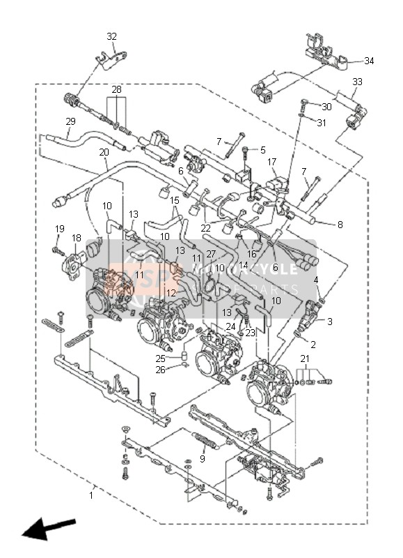 Yamaha FJR1300A 2006 EINLASS 2 für ein 2006 Yamaha FJR1300A