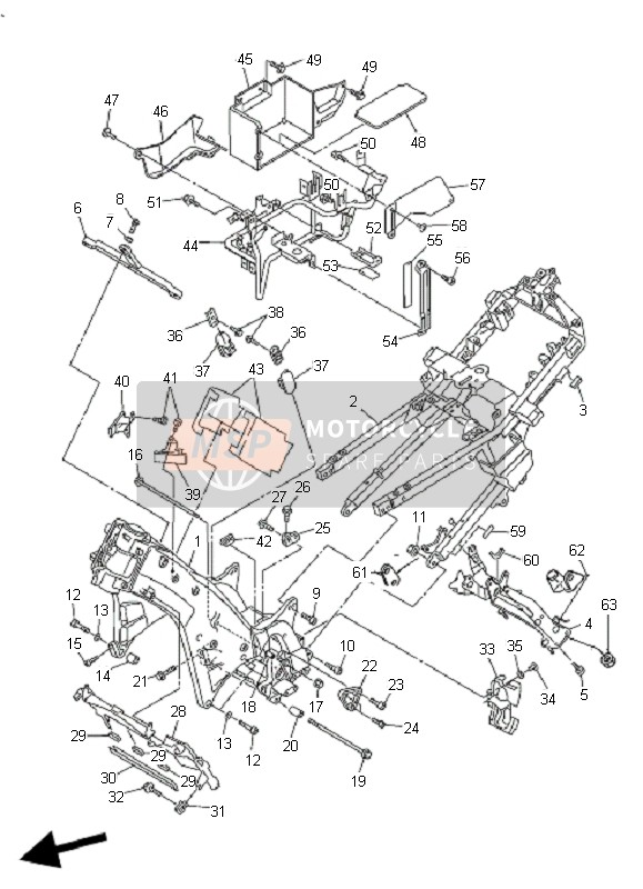 Yamaha FJR1300AS 2006 Frame for a 2006 Yamaha FJR1300AS